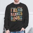 Retro I Read Banned Books Shirt Sweatshirt Gifts for Old Men