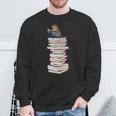 Robin Bird Reads Books Garden Backyard Birds Sweatshirt Gifts for Old Men Robin Bird Reads Books Garden Backyard Birds Sweatshirt Gifts for Old Men