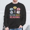 Rock Paper Scissors Nothing Beats Reading Book Lover Sweatshirt Gifts for Old Men