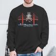 San Francisco Cat Golden Gate Bridge Iced Coffee Book Lover Sweatshirt Gifts for Old Men