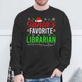 Santa's Favorite Librarian Cute Book Lover Christmas Sweatshirt Gifts for Old Men Santa's Favorite Librarian Cute Book Lover Christmas Sweatshirt Gifts for Old Men