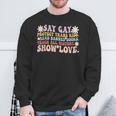 Say Gay Protect Trans Kids Read Banned Books LGBT Groovy Sweatshirt Gifts for Old Men Say Gay Protect Trans Kids Read Banned Books LGBT Groovy Sweatshirt Gifts for Old Men