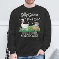 Silly Goose Book Club Sweatshirt Gifts for Old Men