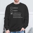 Single Taken Book Boyfriend Smut Reader Spicy Book Lover Sweatshirt Gifts for Old Men