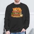 Sleeping Cat On Books Leave Me Alone I'm Recharging Sweatshirt Gifts for Old Men