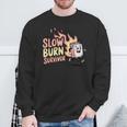 Slow Burns Survivor Book Lover Sweatshirt Gifts for Old Men