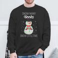 Snow Many Books Snow Little Time Christmas Bookworm Snowman Sweatshirt Gifts for Old Men Snow Many Books Snow Little Time Christmas Bookworm Snowman Sweatshirt Gifts for Old Men