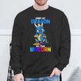 Sorry My Dragon Ate Your Unicorn Cute Book Lover Sweatshirt Gifts for Old Men