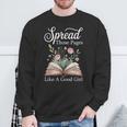 Spread Those Pages Like A Good Girl Bookworm Book Lover Sweatshirt Gifts for Old Men