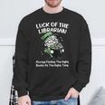 St Patricks Librarian Book Lover Library Worker School Sweatshirt Gifts for Old Men