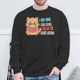 Stay Home Read Books Pet My Cat Regret Nothing Cats Book Sweatshirt Gifts for Old Men