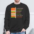I Survived Reading Banned Books Librarians Book Enthusiasts Sweatshirt Gifts for Old Men I Survived Reading Banned Books Librarians Book Enthusiasts Sweatshirt Gifts for Old Men