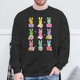 Teacher Easter Reading Bunnies Book Lover Bunny Sweatshirt Gifts for Old Men