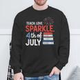 Teaching Love 4th Of July Teacher American Flag Books Party Sweatshirt Gifts for Old Men