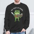 Test Day Grumpy Frog Book WE Test AT Dawn Fantasy Sweatshirt Gifts for Old Men