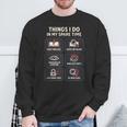Thriller Reader Things I Do In My Spare Time Book Lover Sweatshirt Gifts for Old Men