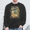 Tired Moms Book Club Cozy Night Coffee Reading Cat Sweatshirt Gifts for Old Men