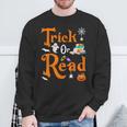 Trick Or Read Halloween Books Reading Lover Reader Sweatshirt Gifts for Old Men