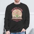 Unearth a Story 2026 Summer Reading Program Flowers Book Sweatshirt Gifts for Old Men