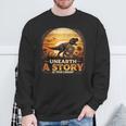 Unearth Story Summer Reading 2026 Dinosaurs Library Reading Sweatshirt Gifts for Old Men Unearth Story Summer Reading 2026 Dinosaurs Library Reading Sweatshirt Gifts for Old Men