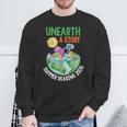 Unearth A Story Summer Reading Program 2026 Animals Book Sweatshirt Gifts for Old Men