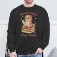 Unearth a Story Summer Reading T-Rex Book Lover Sweatshirt Gifts for Old Men