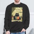 Vintage Japanese Cat Book Lovers Librarian Cat Dad Teacher Sweatshirt Gifts for Old Men Vintage Japanese Cat Book Lovers Librarian Cat Dad Teacher Sweatshirt Gifts for Old Men