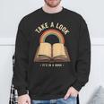 Vintage Rainbow Take a Look It's In a Book Retro Reading Art Sweatshirt Gifts for Old Men Vintage Rainbow Take a Look It's In a Book Retro Reading Art Sweatshirt Gifts for Old Men