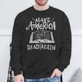 Vintage Reading Reader Read Bibliomane Library Book Sweatshirt Gifts for Old Men