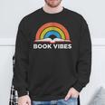 Vintage Retro Book Vibes Rainbow For Reading Lovers Sweatshirt Gifts for Old Men Vintage Retro Book Vibes Rainbow For Reading Lovers Sweatshirt Gifts for Old Men