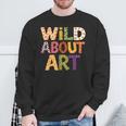 Wild About Art Books Animal Safari Children's Art Teacher Sweatshirt Gifts for Old Men Wild About Art Books Animal Safari Children's Art Teacher Sweatshirt Gifts for Old Men