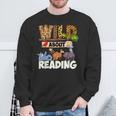 Wild About Reading Book Lover Bookworm Library Day Sweatshirt Gifts for Old Men Wild About Reading Book Lover Bookworm Library Day Sweatshirt Gifts for Old Men