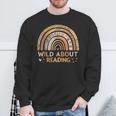 Wild About Reading Books Reader Lover Bookworm Librarian Sweatshirt Gifts for Old Men Wild About Reading Books Reader Lover Bookworm Librarian Sweatshirt Gifts for Old Men