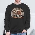 Wild About Reading Books Reader Lover Library Day Librarian Sweatshirt Gifts for Old Men