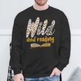 WILD ABOUT READING I Love Books Bookworm Library Day Sweatshirt Gifts for Old Men