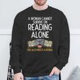 Woman Book Librarian Reading Pitbull Dog Owner Women Sweatshirt Gifts for Old Men Woman Book Librarian Reading Pitbull Dog Owner Women Sweatshirt Gifts for Old Men