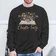 Women's Chapter Forty 1986 40th Birthday Wildflower Book 40 Year Old Sweatshirt Gifts for Old Men