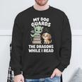 Women's Cute Fantasy Book Reader Apparel Dog Dragon Bookish Magic Sweatshirt Gifts for Old Men Women's Cute Fantasy Book Reader Apparel Dog Dragon Bookish Magic Sweatshirt Gifts for Old Men