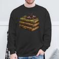 Women's Dark Academia Vintage Book Stack Gothic Moth Sweatshirt Gifts for Old Men