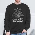 Women's Minimalist Bookworm Lost In My Own World Book Lover Sweatshirt Gifts for Old Men Women's Minimalist Bookworm Lost In My Own World Book Lover Sweatshirt Gifts for Old Men