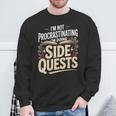 Women's Im Not Procrastinating Im Doing Side Quests Book Lover Sweatshirt Gifts for Old Men Women's Im Not Procrastinating Im Doing Side Quests Book Lover Sweatshirt Gifts for Old Men