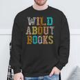 Women's Wild About Books Reading Animal Book Lover Teacher Sweatshirt Gifts for Old Men Women's Wild About Books Reading Animal Book Lover Teacher Sweatshirt Gifts for Old Men