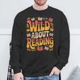 Women's Wild About Reading Zoo Animals For Bookworm Book Reader Sweatshirt Gifts for Old Men Women's Wild About Reading Zoo Animals For Bookworm Book Reader Sweatshirt Gifts for Old Men