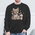 Women's Yorkie Dog Moms Iced Coffee And Books Yorkshire Terrier Sweatshirt Gifts for Old Men