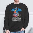 In A World Full Of Bookworms Be A Book Dragon Reading Sweatshirt Gifts for Old Men