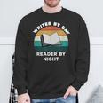 Writer By Day Reader By Night Write Cool Book Lover Sweatshirt Gifts for Old Men