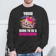 Yoshi Born To Be A Bookworm Personalized Sweatshirt Gifts for Old Men