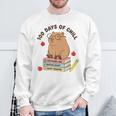 100 Days Of Chill Cute Capybara School Book Lover Sweatshirt Gifts for Old Men
