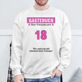 18th Birthday Guest Book Party 18 Years Sweatshirt Gifts for Old Men