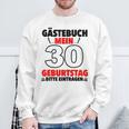 30th Birthday Party Guest List Guest Book 30th Birthday Sweatshirt Gifts for Old Men 30th Birthday Party Guest List Guest Book 30th Birthday Sweatshirt Gifts for Old Men